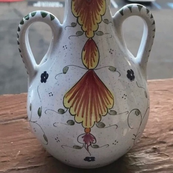 R. TION French Vase Ceramic Spring Multicolor NEW home art Summer/Fall GIFT! - Picture 3 of 9